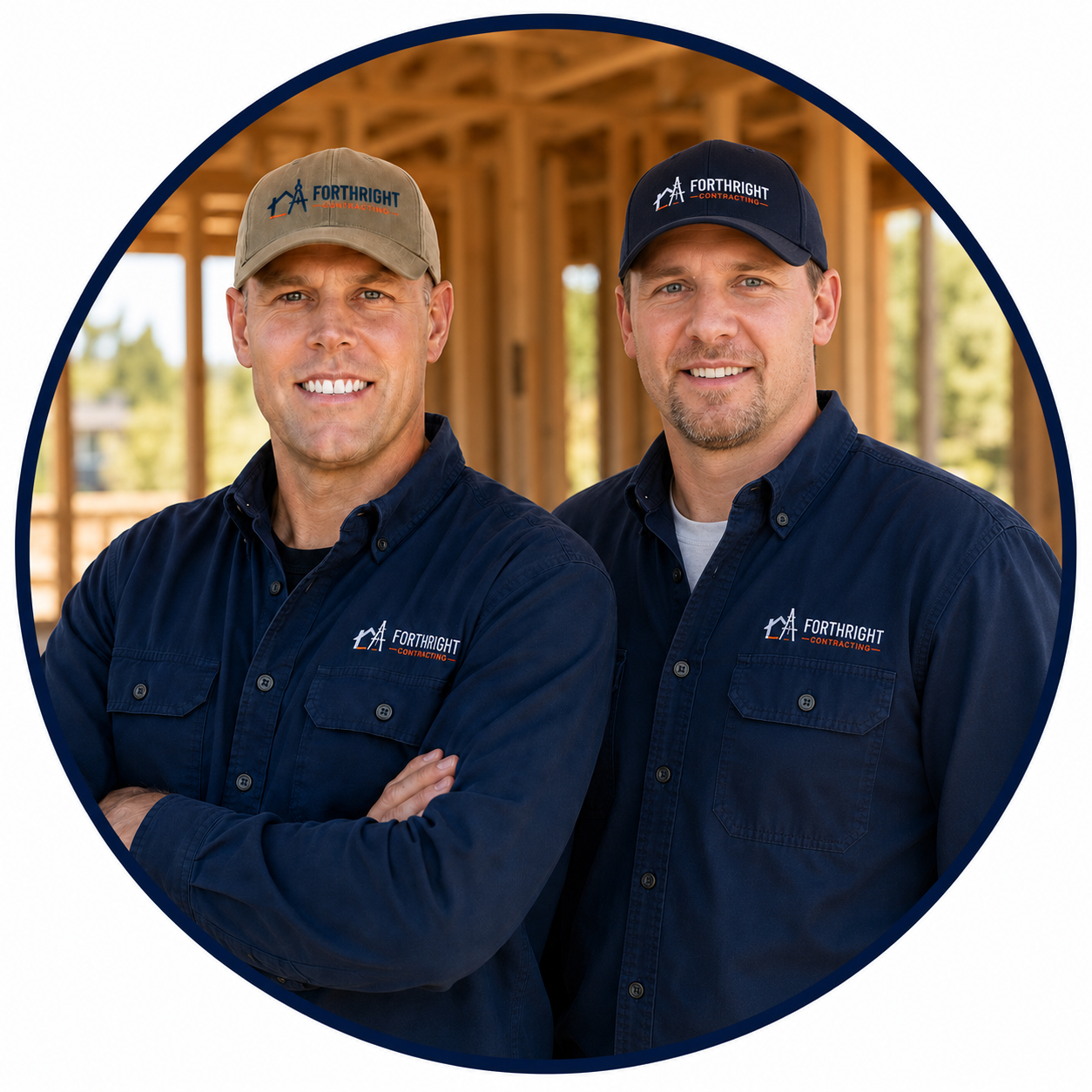 Nate Peterson and Phil Seel, founders of Forthright Contracting